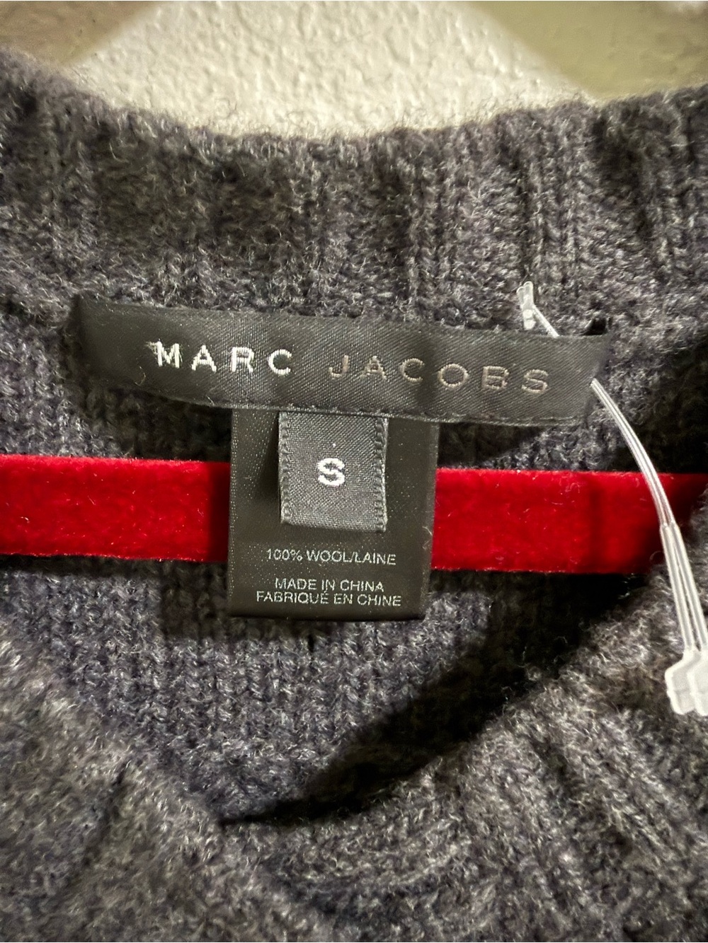 Marc Jacobs Wool Cardigan Gray Button Front Textured Knit Sz S - Picture 4 of 6